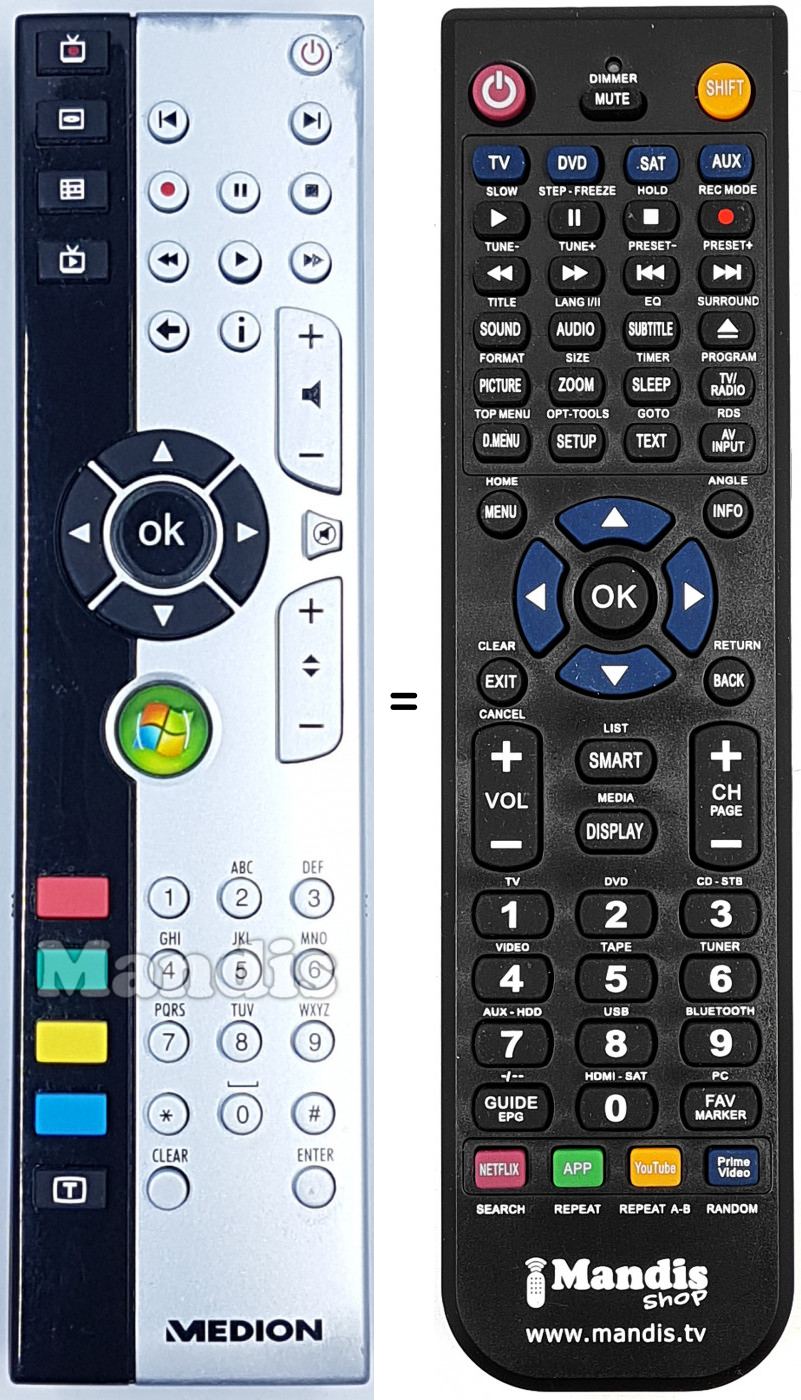 Telecomando equivalente REMCON2092