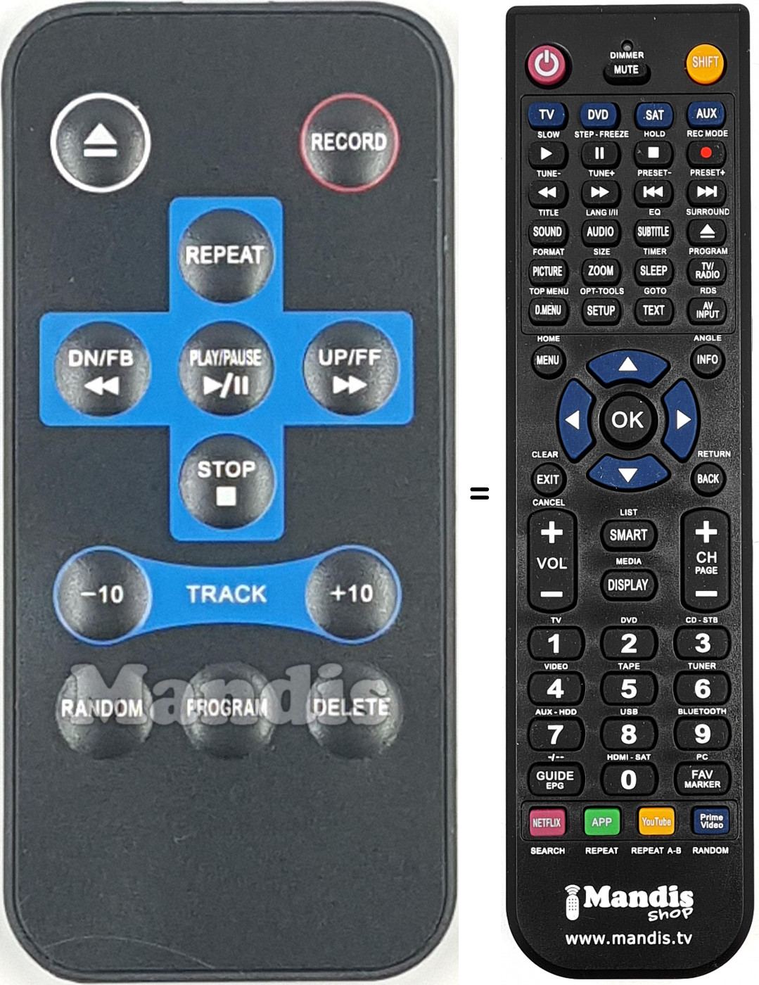 Telecomando equivalente REMCON2100