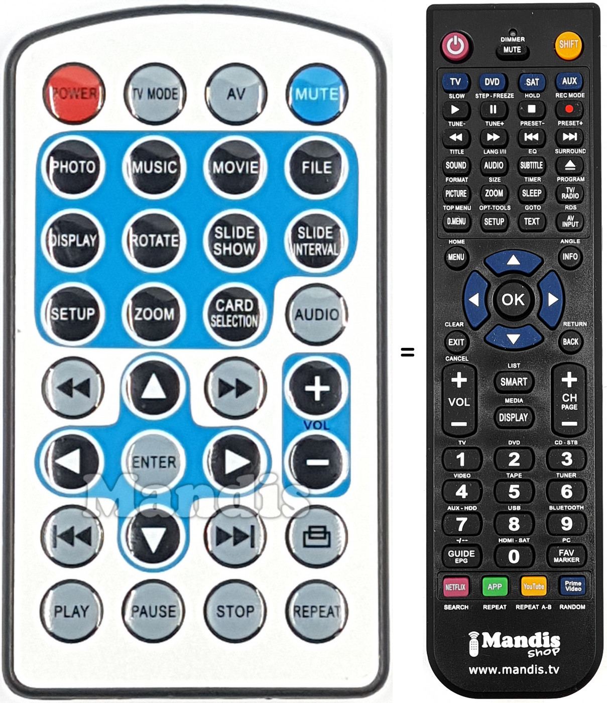 Telecomando equivalente REMCON2134