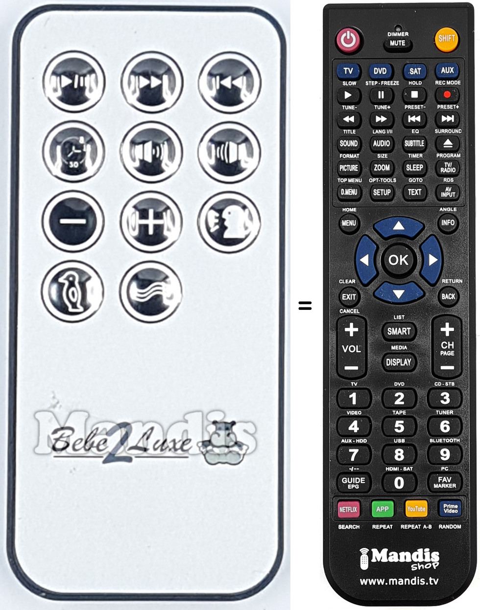 Telecomando equivalente REMCON2166