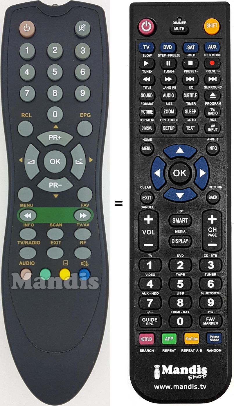 Telecomando equivalente RENCOM1610