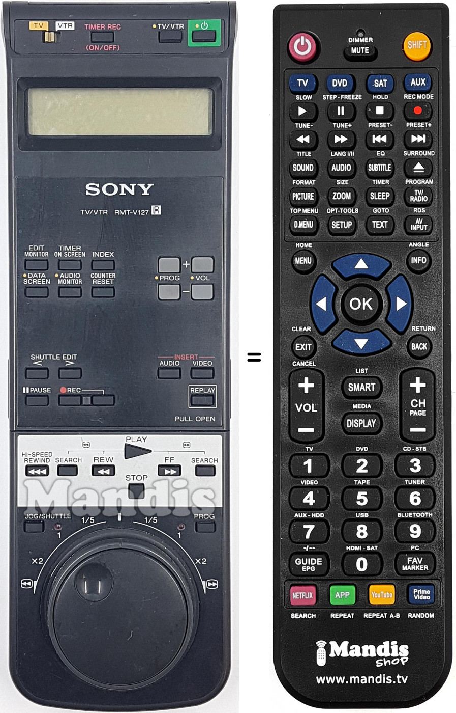 Telecomando equivalente RMT V127
