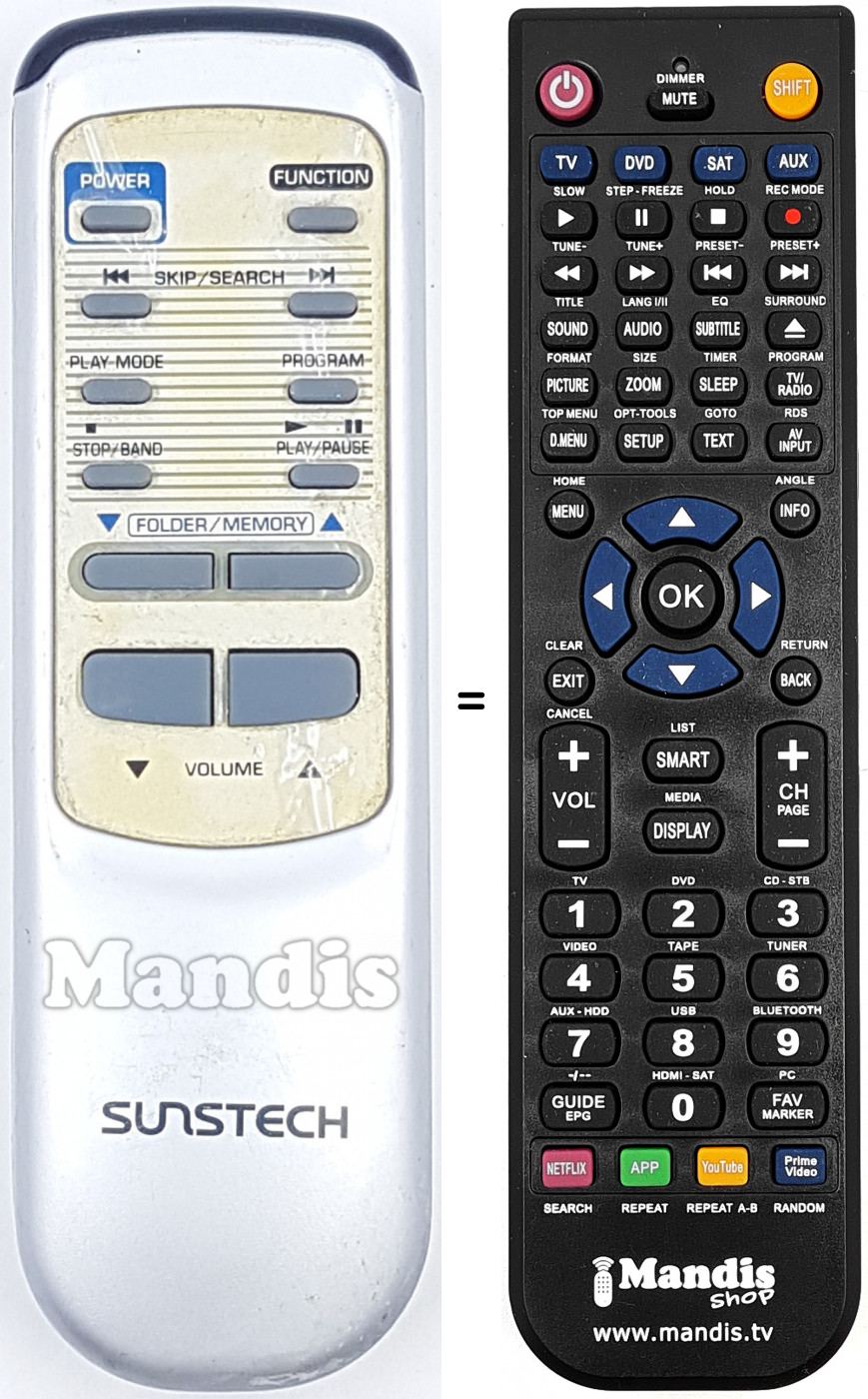 Telecomando equivalente SUN009