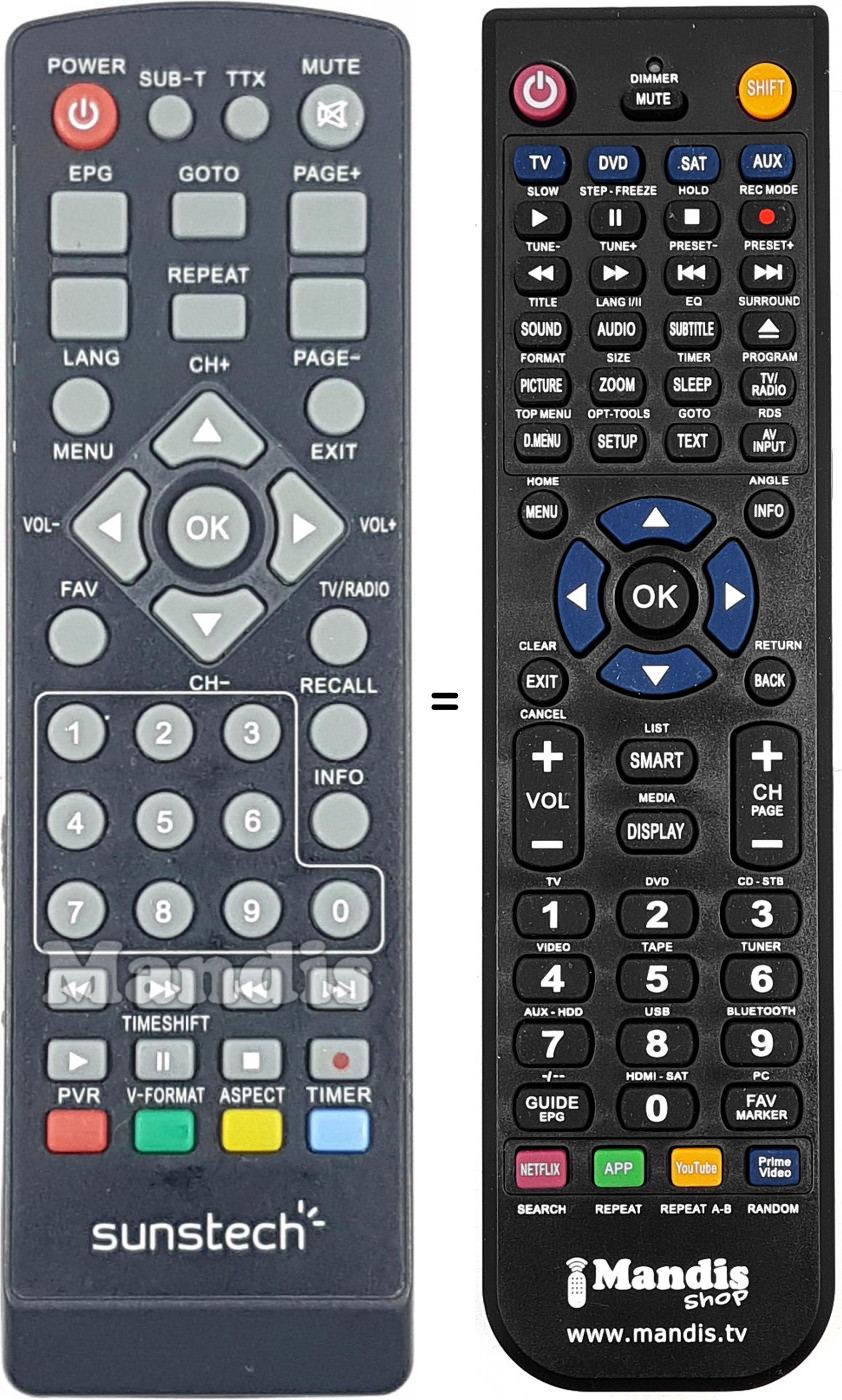 Telecomando equivalente SUNST001