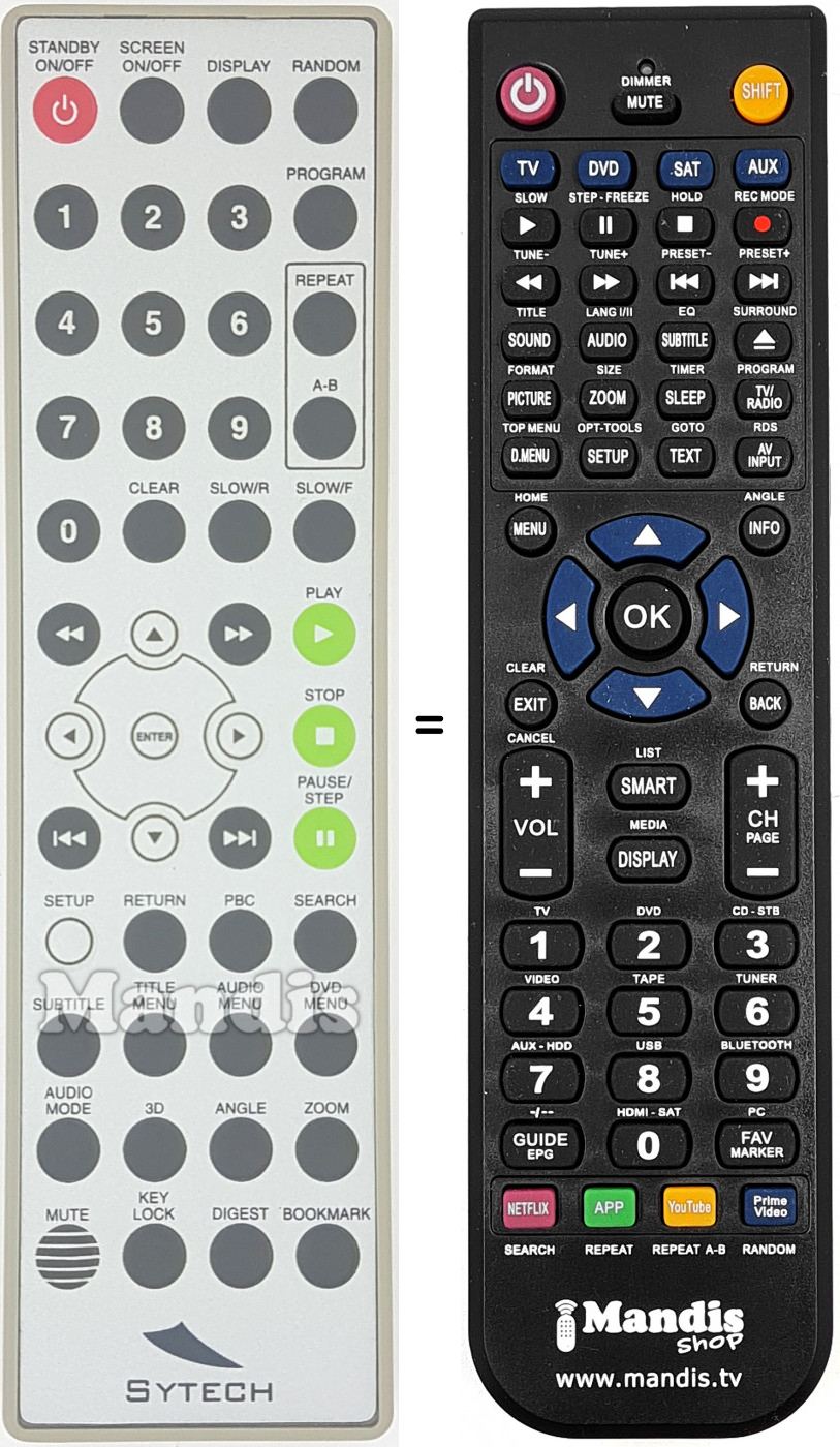 Telecomando equivalente SY-4101
