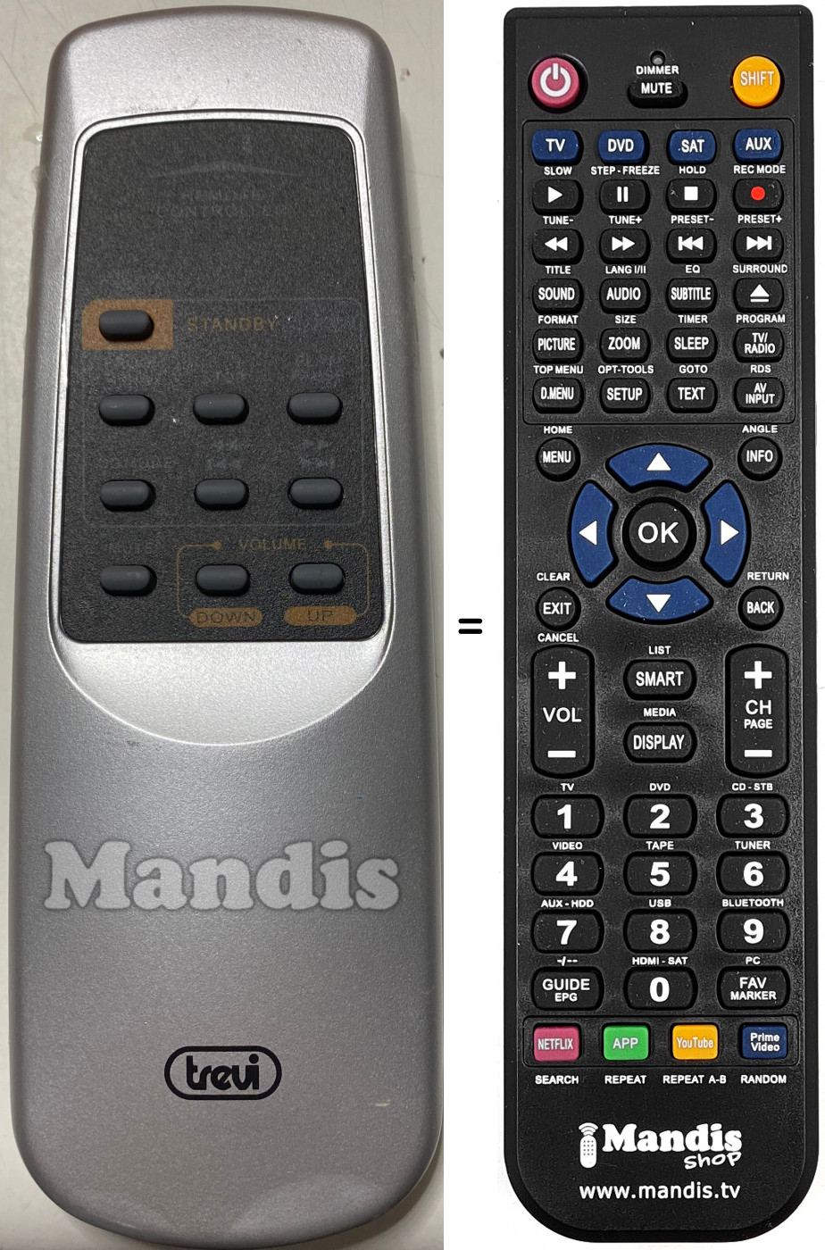 Telecomando equivalente Trevi MCX-1030