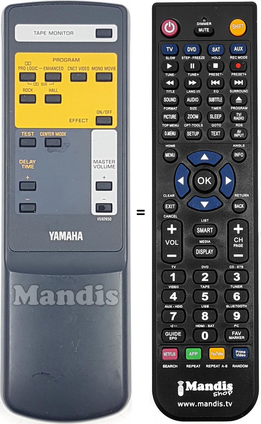 Telecomando equivalente Yamaha VS926500