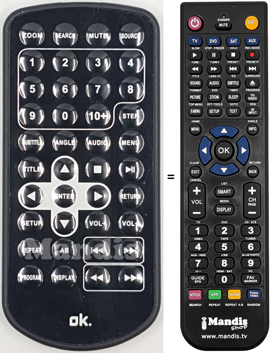 Telecomando equivalente OPD700