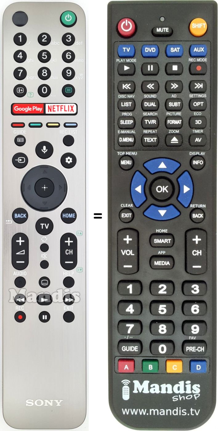 Telecomando Della TV - RMF-TX611E Sony