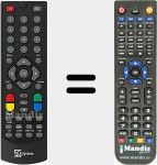 Telecomando sostituto di T2HEVC (TS6808)