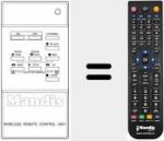 Telecomando sostituto di INFRARED T110 VPR