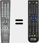 Telecomando sostituto di GA535WJSA (RRMCGA535WJSA)