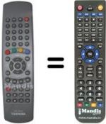Telecomando equivalente Toshiba SEC0844