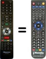 Telecomando equivalente Hisense HVS57395