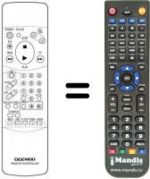 Telecomando equivalente Daewoo DVR 8680 SV