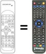 Telecomando equivalente Desmet TVC 9870 N / TXT