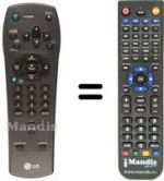 Telecomando equivalente LG BD 260