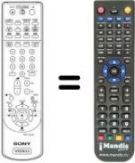 Telecomando equivalente Sony SLV-AV 100 VC