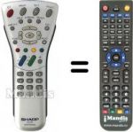 Telecomando equivalente Sharp LC 15 E1E