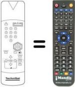 Telecomando equivalente 100 TS 032