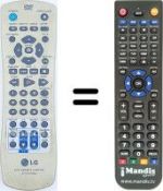 Telecomando equivalente LG DV 8900 C
