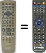 Telecomando equivalente Sharp DVNS 65