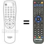 Telecomando equivalente Toshiba 21T01I