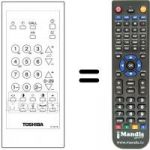 Telecomando equivalente Toshiba 257S9F