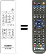 Telecomando equivalente Siemens FS248M6