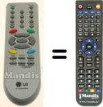 Telecomando equivalente LG 6710V00090D