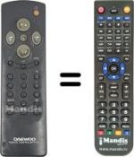 Telecomando equivalente Daewoo CTV2075
