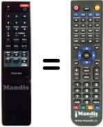 Telecomando equivalente Toshiba V121S