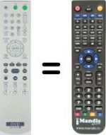 Telecomando equivalente Sony DVP-NS29