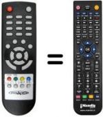 Telecomando equivalente Irradio DTR 1001