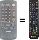 Telecomando equivalente RRMCG 1031 BMSA