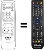 Telecomando equivalente Saba S 20 VB 12 A