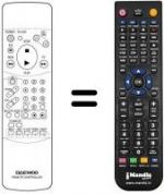 Telecomando equivalente Daewoo DVR8680SV