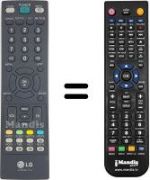 Telecomando equivalente LG M197WD
