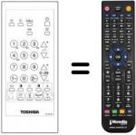Telecomando equivalente Toshiba 257S9F