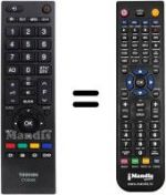 Telecomando equivalente Toshiba 26AV615