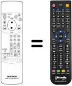 Telecomando equivalente Daewoo DVF26