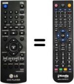 Telecomando equivalente LG DV647