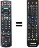 Telecomando equivalente Panasonic N2QAYB000350