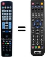 Telecomando equivalente LG 105-214C