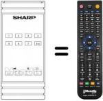 Telecomando equivalente Sharp RRMC-G0121C-ESA