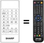 Telecomando equivalente Sharp RRMCG0483PESB