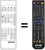 Telecomando equivalente Sharp RRMCG0739BMSA