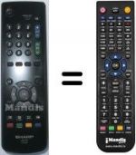 Telecomando equivalente Sharp LC-20S5EGY