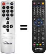 Telecomando equivalente Skymaster DX18