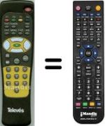 Telecomando equivalente Televes WHV3911W